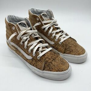 RARE VANS Sk8 Hi CORK Lace Up Hi Top Skate Shoes Men’s Size 8  Women’s 9.5